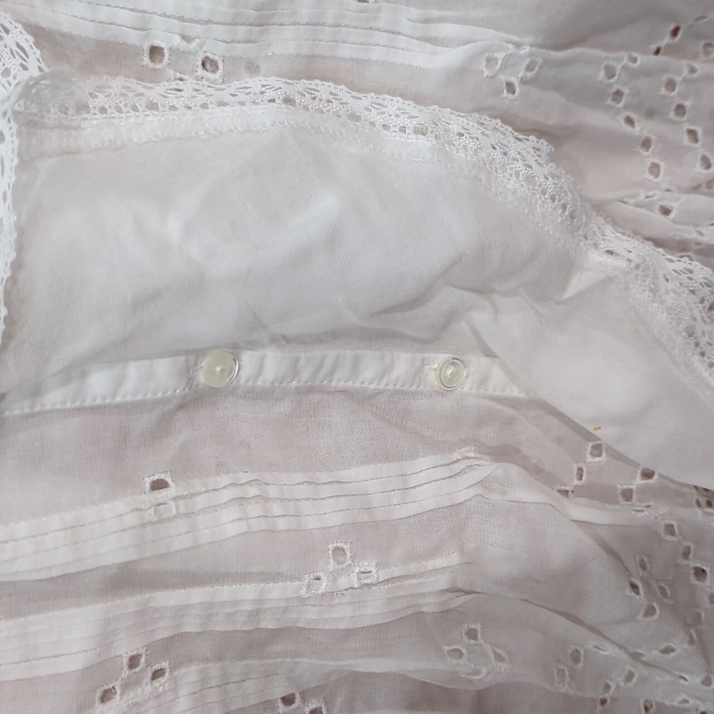 Madewell Ruffled Puff-Sleeve Top White - Picture 3 of 4